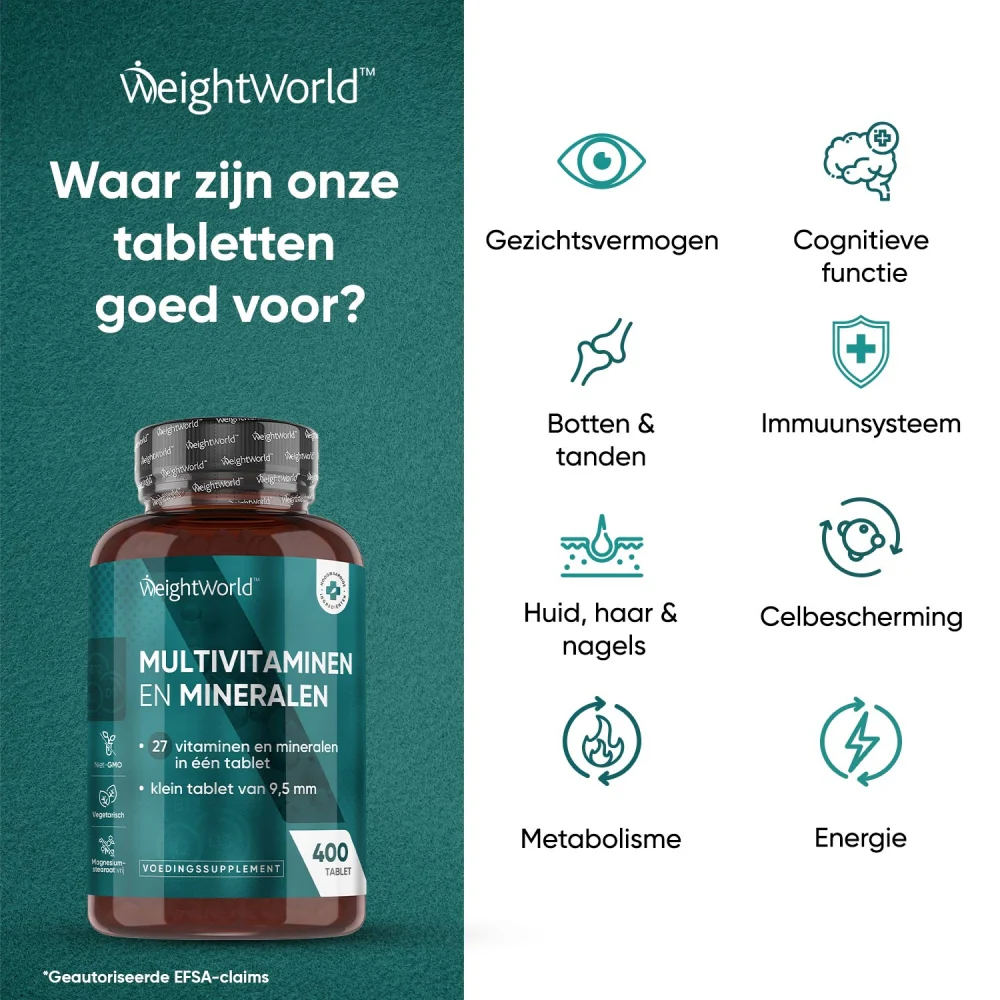 Multivitaminen en mineralen 400 tabletten - Image 3