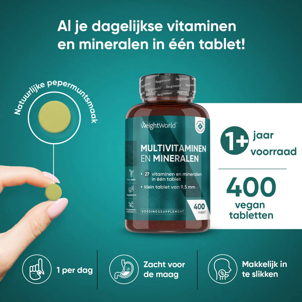 Multivitaminen en mineralen 400 tabletten - Image 4
