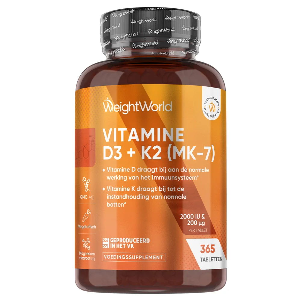 Vitamine D3 + K2 tabletten