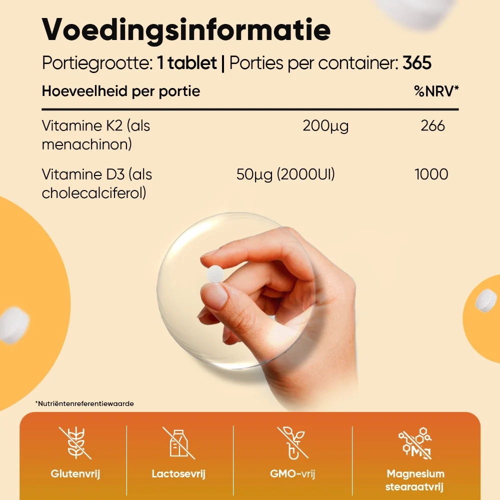Vitamine D3 + K2 tabletten - Image 5