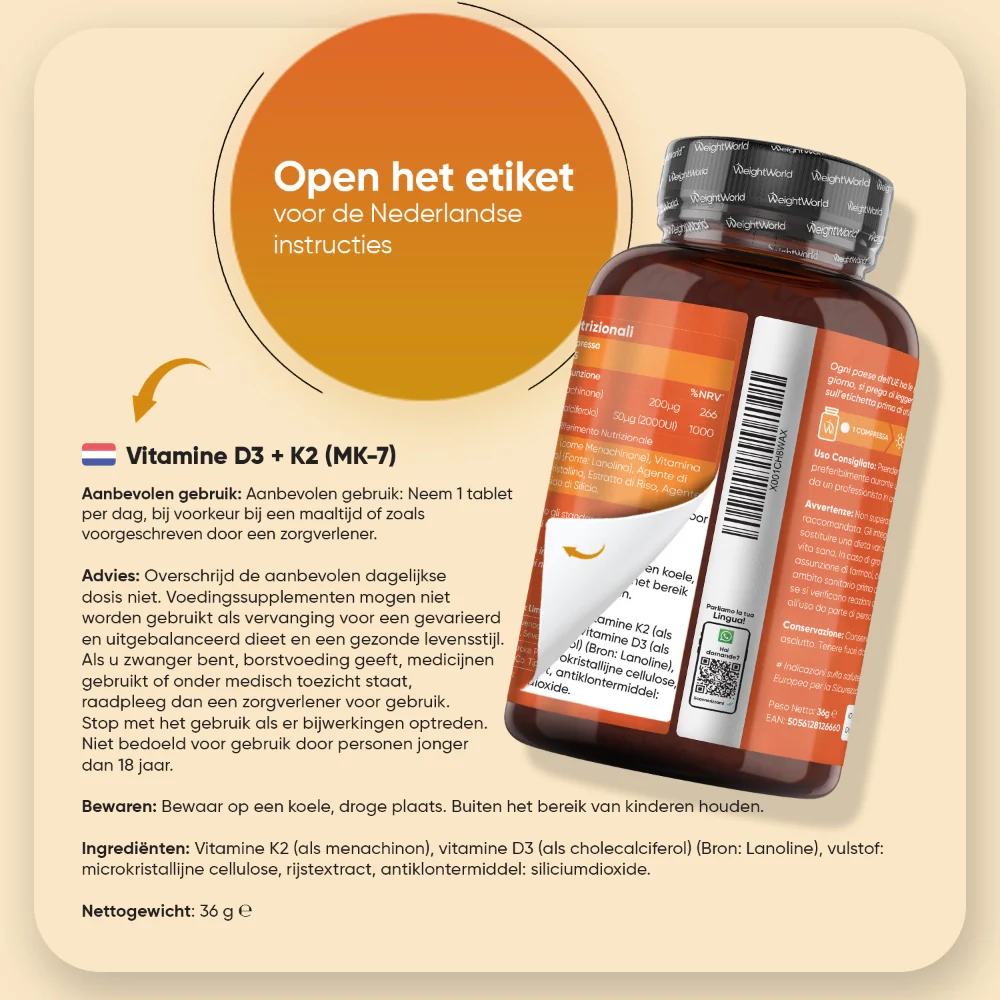 Vitamine D3 + K2 tabletten - Image 7