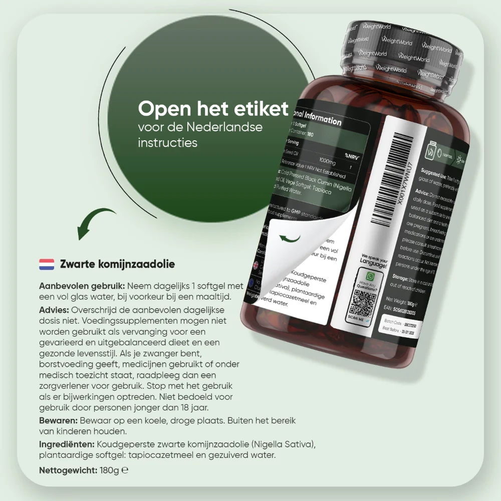 Zwarte komijnzaadolie softgels - Image 6